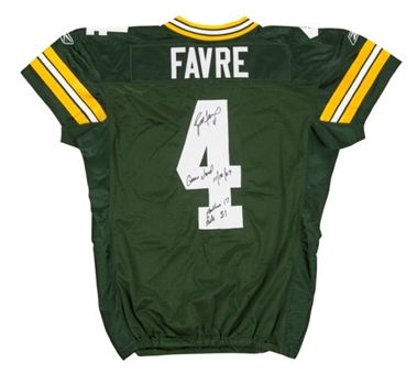 2007 Brett Favre Green Bay Packers Game Worn Green Home Jersey with Favre LOA! 